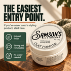 Samson's Matte Finish Clay Pomade Is The Right Product To Buy If You've Never Styled Your Hair With Product Before