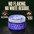 Foster the Hair Gel Pomade by Samson's, a strong hold gel pomade with no flaking and no white residue