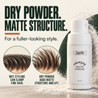Wet styling can clump fine hair. Samson's Volumizing Matte Powder adds dry, matte structure and lift for a fuller-looking style