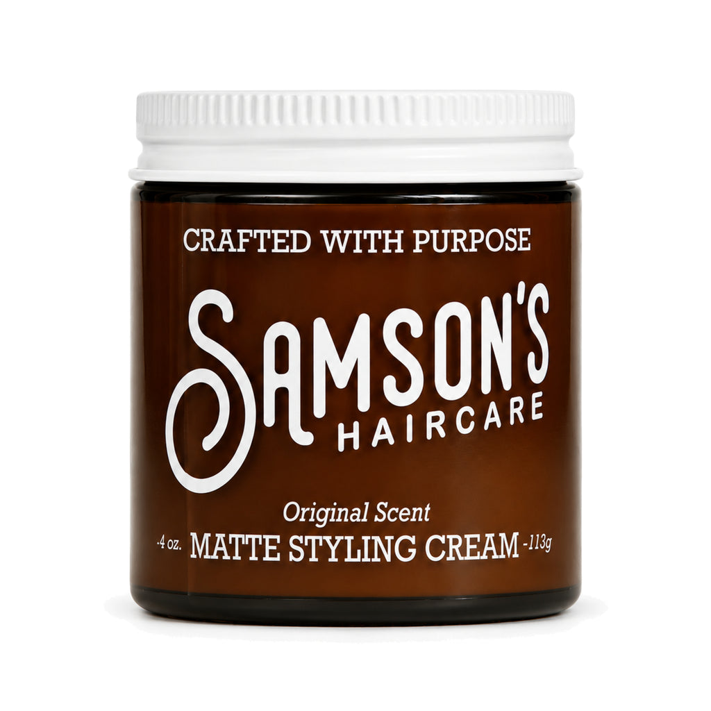 Samson's Matte Styling Cream Main Image With White Background