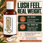 Samson's Daily Nourishing Conditioner leaves hair feeling lush. Shea butter adds some weight, and short hair still benefits from scalp conditioning
