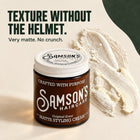 The Texture of Samson's Matte Styling Cream